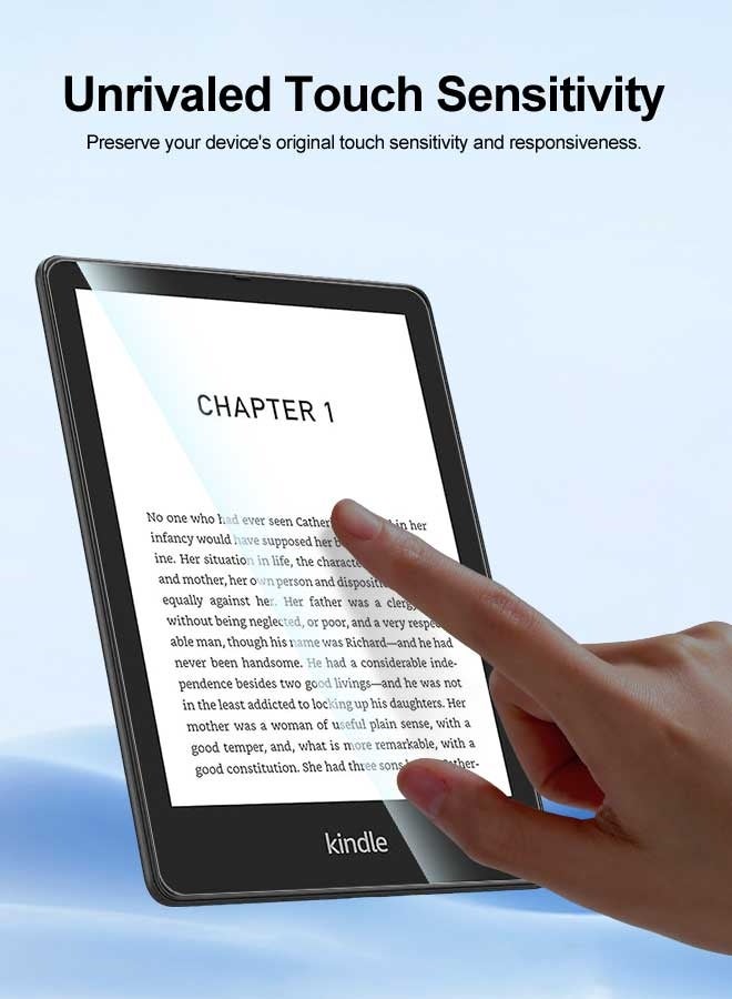 Tersely [2 Pack] Screen Protector for 7" All-New Kindle Paperwhite 12th 2024 or Kindle Colorsoft 2025 1st Signature Edition, Premium PET Protective Film Full-Coverage - Image 3